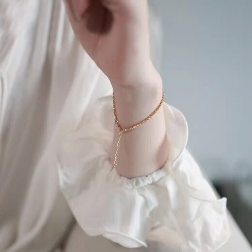 KZD Old Phoenix 999 real gold bracelet for women, light luxury, simple 18k bracelet, exquisite and versatile jewelry, broken gold bracelet