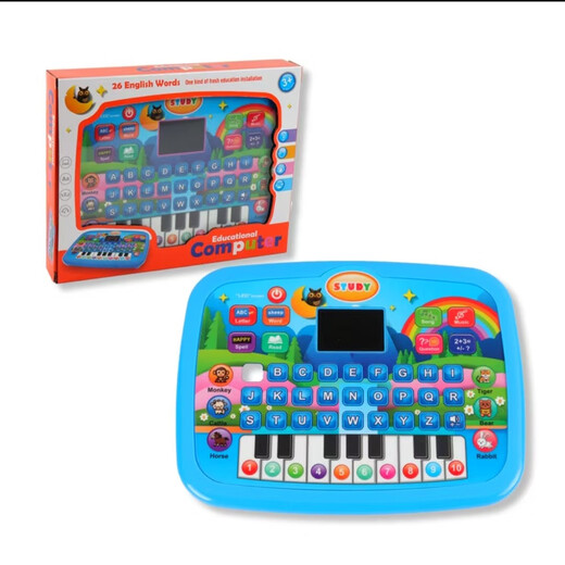 Kinder Englisch Tablet Früherziehung Maschine Lernspielzeug Lernmaschine Baby Kleinkind Aufklärung Englisch kognitive Lesemaschine Blaue Tablet Lernmaschine (mit LED-Anzeige)