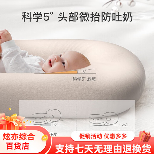 YEESOOM bed-in-bed baby, baby coaxing bed-in-bed artifact, newborn anti-shock uterus bionic bed for sleeping in all seasons, antibacterial soft bed-in-bed for all seasons-mint green