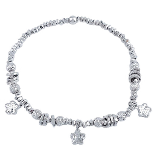 Beijing Gold Trading Center Co., Ltd. pt950 platinum fish scale lucky five-petal flower tassel wrapped bracelet adjustable women's birthday gift for girlfriend, about 11.6g