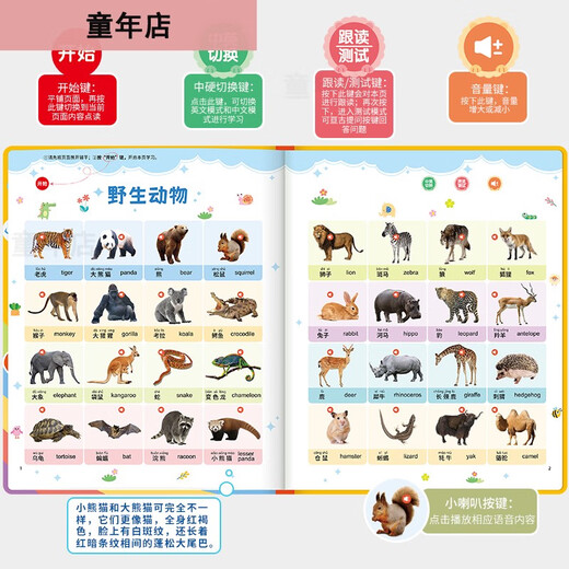 Leleyu Children's Early Education 03-6 Charging Chinese and English e-books point reading learning machine baby pinyin audiobook 42-Newly upgraded bilingual early education voice book-Recharge