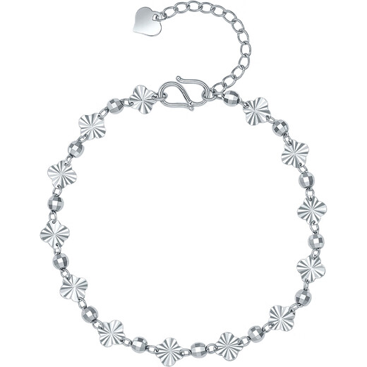 Saturday Fu PT950 platinum bracelet for women platinum four-leaf clover birthday gift B0721006 about 3.67g 16+3cm