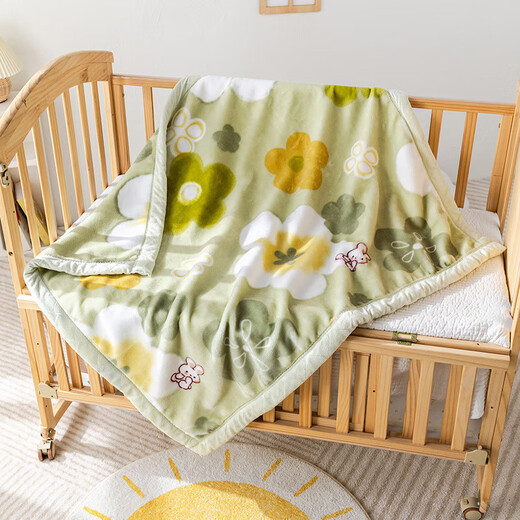 Children's Raschel thickened blanket double-layer thickened baby blanket baby blanket kindergarten autumn and winter air-conditioned fleece blanket fresh and blossoming 200x230cm/about 6.5Jin Jin equals 0.5kg