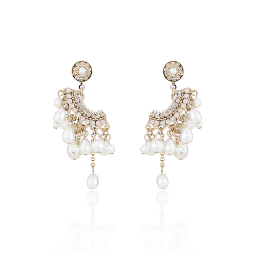 AJIDOU Ajidou earrings, the same style in offline malls, fashionable and personalized pearl pendant earrings, Chinese Valentine's Day gift for girlfriend