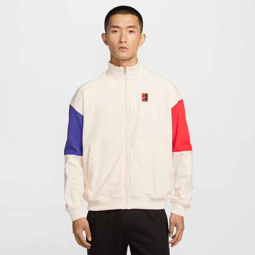 Nike Men's Thin Velvet Tennis Jacket Winter Knitted Retro Mesh Jacket NIKE HERITAGE FZ6926 100 White/White XL