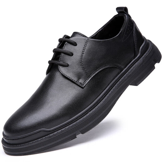 Ruan Dai (RUANDAI) 2025 autumn and winter leather shoes men's casual British Martin boots men's real I leather Korean style trendy work shoes low top men's shoes 100 brown 9922 44