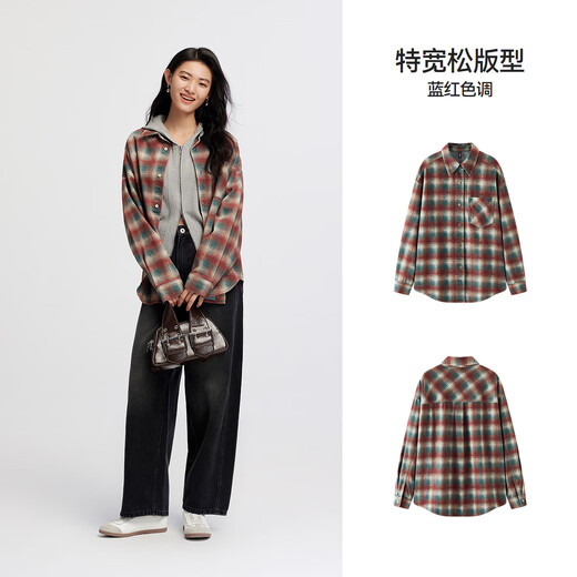 Semir Senrou Denim | Shopping mall same style denim women's mid-length 2025 autumn oversize shirt 103525105001