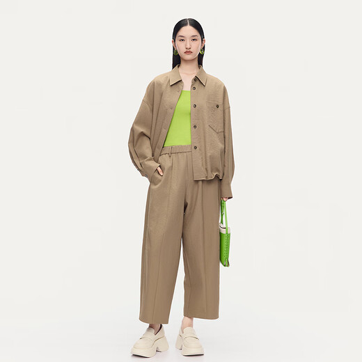 AUM Easy Suit AUM 2025 Autumn New Fashion Wave Casual Shirt Jacket Pants Half Skirt Light Card Jacket M