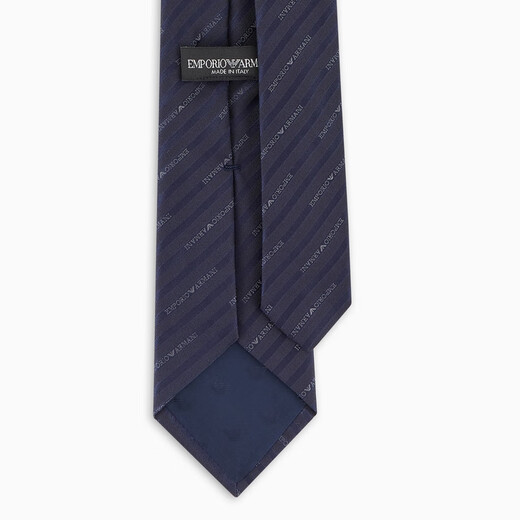 EMPORIO ARMANI/Armani official flagship New Year gift men's mulberry silk diagonal striped hand tie accessories autumn and winter 47635-sea blue one size