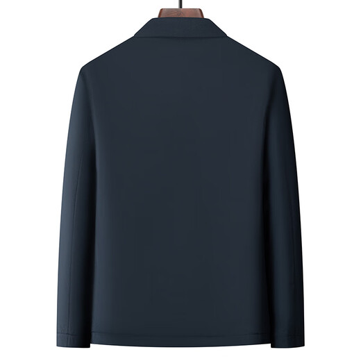 Li Meng winter thickened cotton coat men's lapel warm executive coat cotton top dad's clothing lapel navy XL
