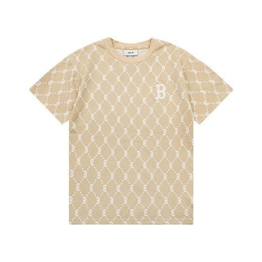 
MLB Korean full-print presbyterian couple T-shirt Yankees loose trendy DT-9923 khaki S