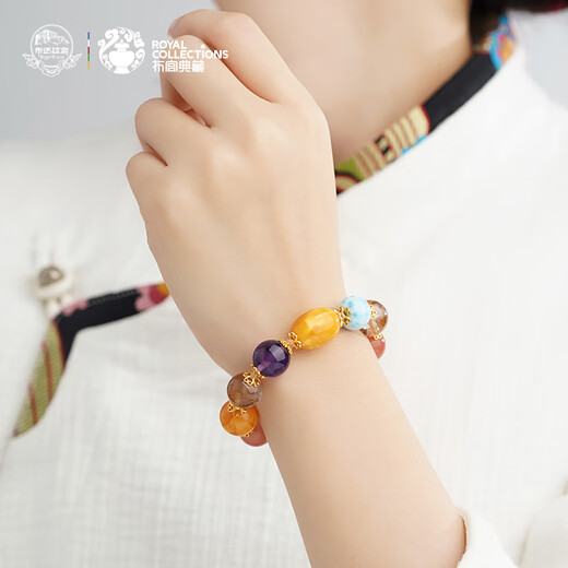 Potala Palace beeswax multi-treasure bracelet crystal southern red amber transfer bead bracelet for men and women beaded birthday gift for boyfriend