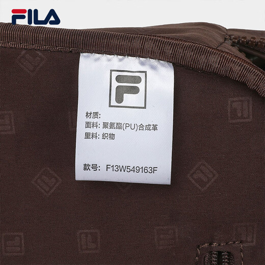 FILA Official Women's Bag Handbag 2025 Winter New Fashion Casual Shoulder Bag Handbag Boston Bag Dark Original Brown-BN XS