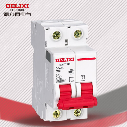 Delixi Electric Air Switch Circuit Breaker Household Air Switch DZ47s 2P C 32A
