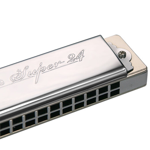 Tombo Nouveau harmonica polyphonique 24 trous 6624S Pro Adult Performance Performance Grade électroplate plaque de siège Modified Metal Copper Grid BNM Natural Minor Tine Copper Modèle modifié