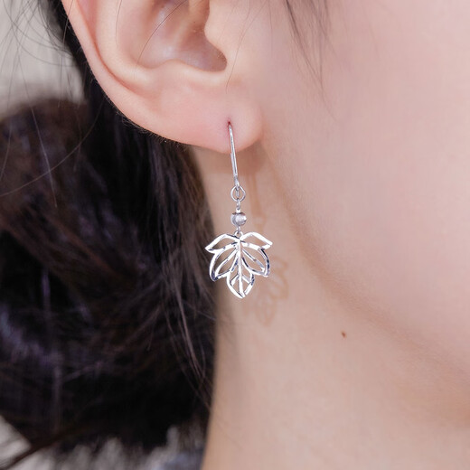 Meluxe platinum earrings for women, PT950 platinum earrings, birthday gift for girlfriend, wife, about 2.5g