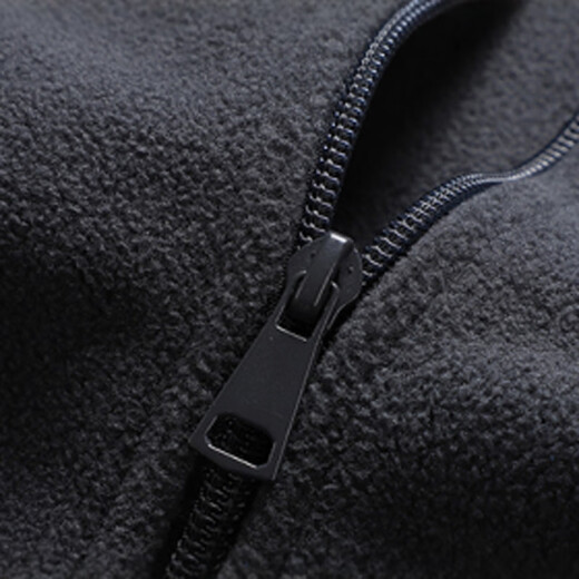 Pierre Cardin jacket men's spring and autumn polar fleece sherpa double-sided fleece fashionable stand-up collar warm jacket dark blue XL