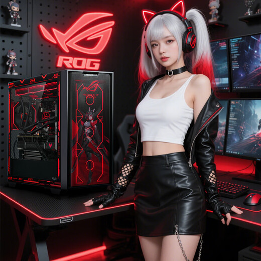 ASUS ROG family bucket Intel i7 high-end e-sports RTX5070Ti/5080 Delta CSGO fearless contract live game assembly computer host DIY assembly machine 14700KF + ASUS RTX5070 + 360 water cooling