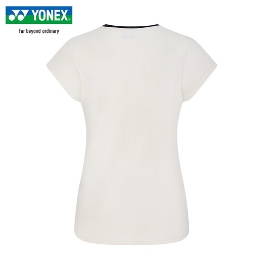YONEX Vêtements de badminton vêtements de sport T-Shirt haut à manches courtes respirant modèle pour femme-215065BCR-ivoire XL