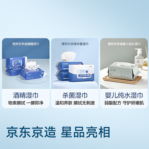 Jingdong Tokyo-made antiseptic wipes 80 pieces * 4 packs (320 pieces) sterilization rate 99.9% wet wipes sanitary wipes