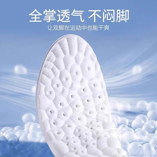 Insoles of labor protection shoes that feel like stepping on shit, not tired after standing for a long time, super soft, thickened, not tiring for men and women, comfortable, pain-absorbing, sweat-absorbent, deodorant and breathable 1 pair, feeling like stepping on shit - upgraded soft elastic - black, size 41-42