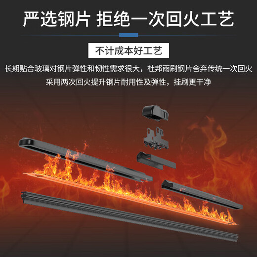 DuPont wiper S620 car wiper boneless silent wiper blade strip BYD 20-25 Han