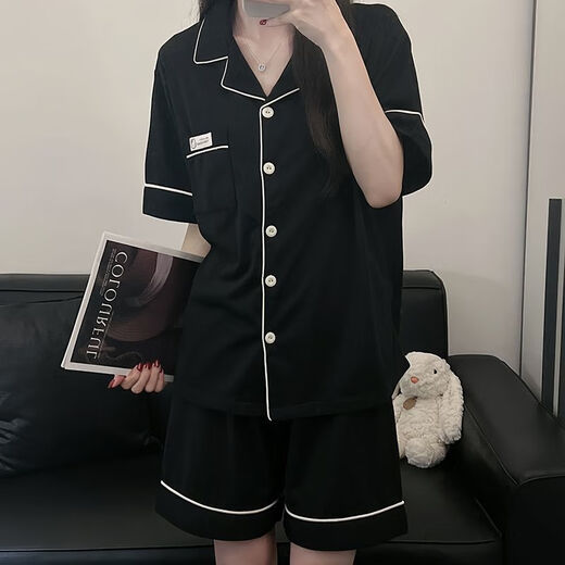 
Modal Korean version simple solid color cotton pajamas women's short-sleeved shorts summer two-piece dormitory can wear home clothes set 9901# red M 80-100Jin [Jin equals 0.5 kg]