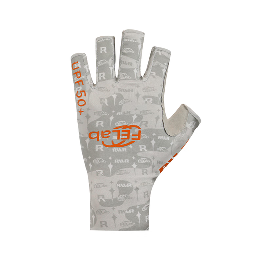 RVVR outdoor UPF50 ice silk sun protection gloves summer five-finger fishing blue M