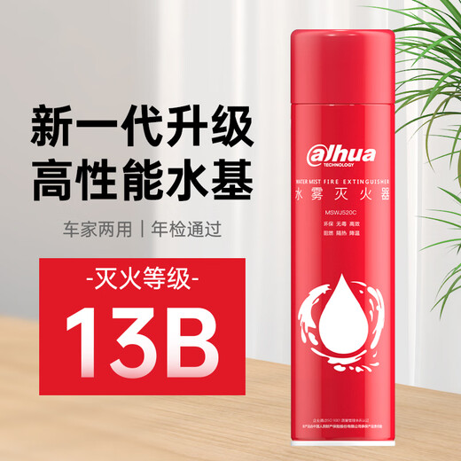 Dahua fire extinguisher car fire extinguisher water mist fire extinguisher car home national fire 3C certification equipment 13B level portable 520C