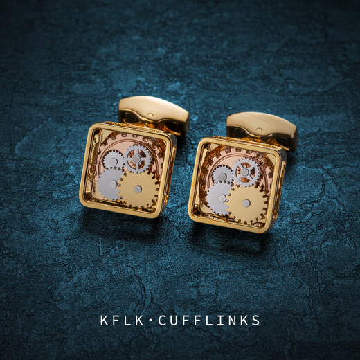 KFLK high-end cufflinks men's gear cufflinks shirt light luxury hollow French cufflinks Cfflinks custom lettering gold