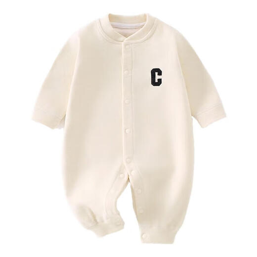 Yiqi baby autumn and winter boneless jumpsuit baby harem home clothes infant wool silk long-sleeved romper wool silk boneless jumpsuit embroidery C 80cm 18-22Jin Jin equals 0.5 kg