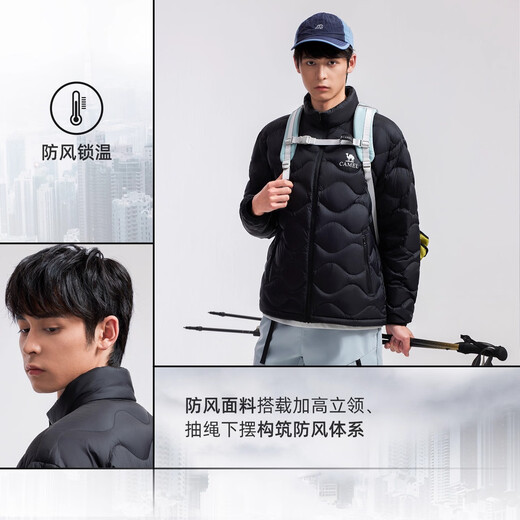 Camel Women's Down Jacket Autumn and Winter New Men's and Women's Lightweight High Puff Warm Windproof Anti-static Jacket