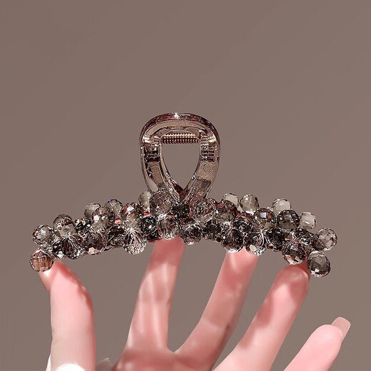 Liangshihuan Internet celebrity fashion clip for women 2025 new high-end light luxury back head hair clip high-end spring and summer headwear crystal clip (11 cm) regular hair volume