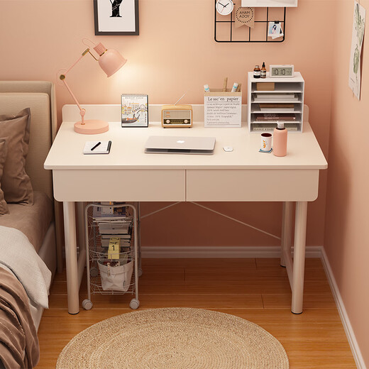 Xinyouliangjia computer desk desk study table makeup table dressing table bedroom small table A089 80 white