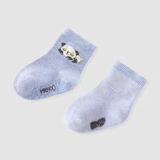 YEEHOO shopping mall same style children's socks autumn and winter thickened baby antibacterial socks two pairs