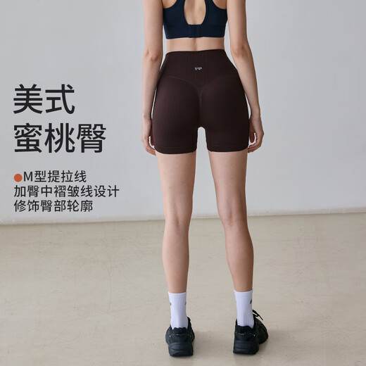 Gigt Jiji Yoga Pants Women's Peach Butt Sports Shorts Summer Pilates Abdominal and Butt Lifting Sports Fitness Pants Black S Recommended 85-110Jin Jin is equal to 0.5 kg