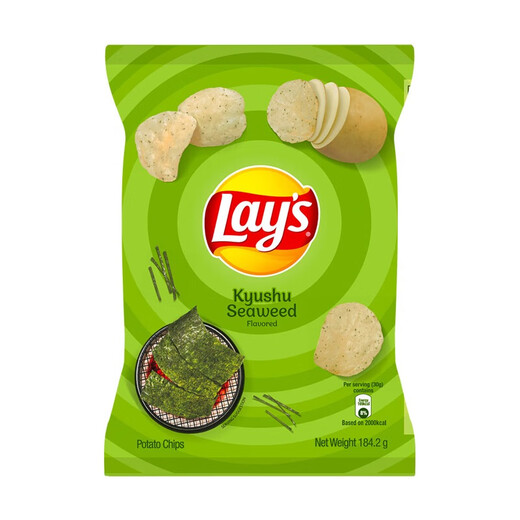 Lay's Potato Chips Kyushu Rock-Yaki Seaweed 184.2g Made in Taiwan Snacks Must-have for TV dramas
