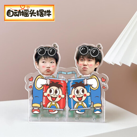 语森忆孙颖莎王楚钦汽车摆件周边莎头DIY双面照片桌面摇头装饰品礼物 孙颖莎单人691款现货 单面电池款