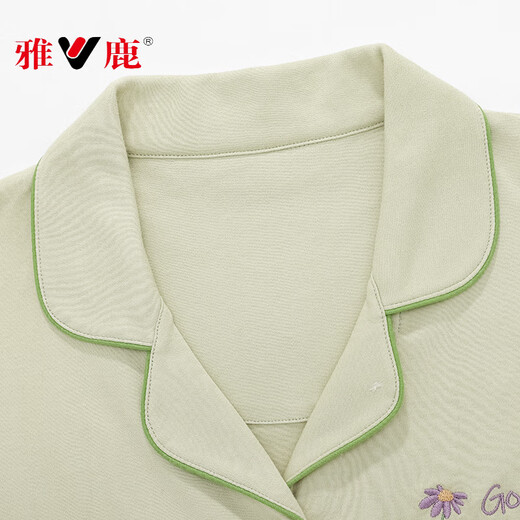 Yalu Summer Pajama для женщин чистые укороченные брюки с короткими рукавами в чистом хлопке