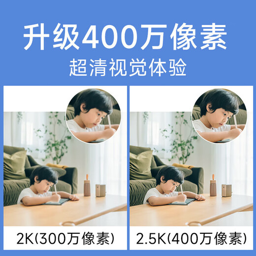 小米摄像头2云台版家用监控器360度无死角带夜视400万高清无线智能摄像头室内摄像机手机远程母婴看护 小米摄像头2+128G内存卡 （含挂墙配件）