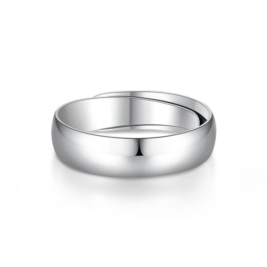 Mengjinyuan Platinum Ring PT950 Couple Ring Platinum Smooth Ring Ring for Men and Women as a Gift The Female Model Weights Approximately 3.90g The Ring is Adjustable