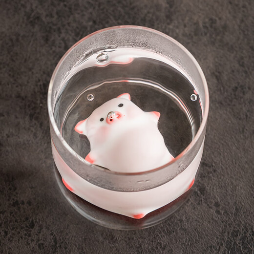 Jisu Ru Kiln Bubble Pig Tea Pet Ornaments Boutique Tea Tray Decorations for Tea Raising Players Cute Creative Tea Tray Decoration Pink Ru Kiln Tea Pet/Incense Road_Bubble Pig Simple Decoration No Specifications