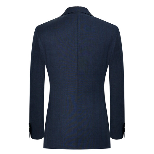 Anniversary Bird Suit Men's Suit Shopping Mall Autumn Men's Business Formal Plaid Suit Jacket and Trousers for Men Blue with Red Multi-line Plaid 46 A(170/92) /Please note the waist or trousers