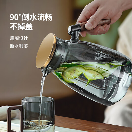 Yipot tea cold kettle glass high temperature resistant household large capacity thickened high borosilicate thickened water storage tea fruit tea cold water cup