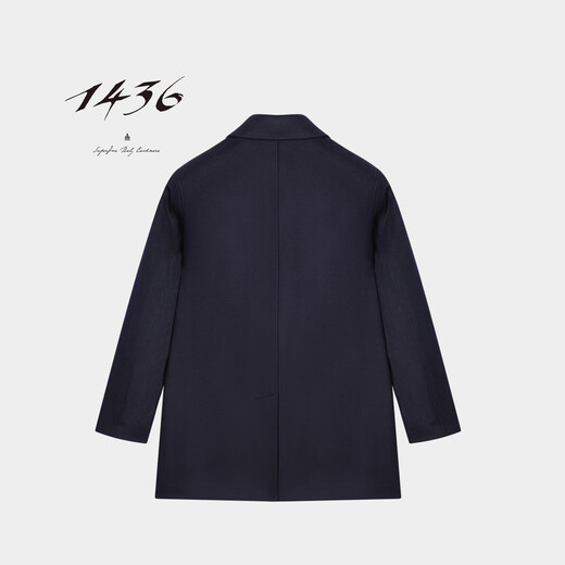 1436 1436 Travel Business 2025 Autumn New Lapel Men's Cashmere Coat Navy Blue M