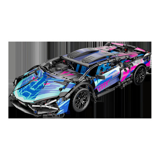 Compatible with remote control toy building block car assembly supercar children 1-14 car racing model small particles 66613 Cai Niu