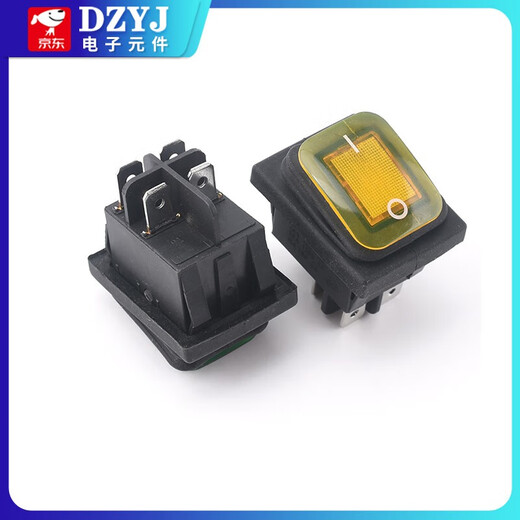 KCD4 waterproof boat switch water dispenser noodle cooker rocker power button 2/3/4/6 feet 2 levels waterproof KCD4 4 feet 2 levels black no light self-reset