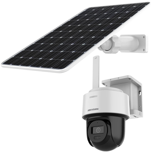 Hikvision 4G-Kamera, lebenslanger kostenloser Verkehr, Outdoor-Mobiltelefon mit Vollfarb-Nachtsicht, 360-Grad-Panoramablick ohne tote Winkel, Heimmonitor, 4 Millionen Einzelkamera, lebenslanger kostenloser Verkehr/Solarstromversorgung, Standardkonfiguration