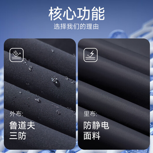 Septwolves Jacket Men's Autumn Baseball Collar Jacket Men's Business Commuting Simple Single Jacket Windproof Jacket Men's Baseball Uniform Navy-25 New Upgraded Three-proof Anti-static XL (175)