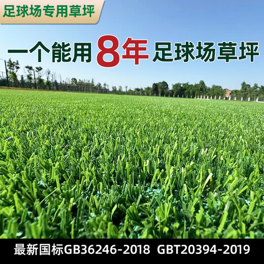 AVG has an eight-year warranty for artificial turf, the new national standard for sports artificial grass, special football field fake grass, sand-filled grass construction, 5.0cm sand-filled grass density 10500